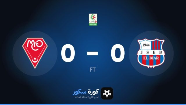 تعادل سلبي بين شبيبة الأبيار ومولودية وهران في الدوري الجزائري