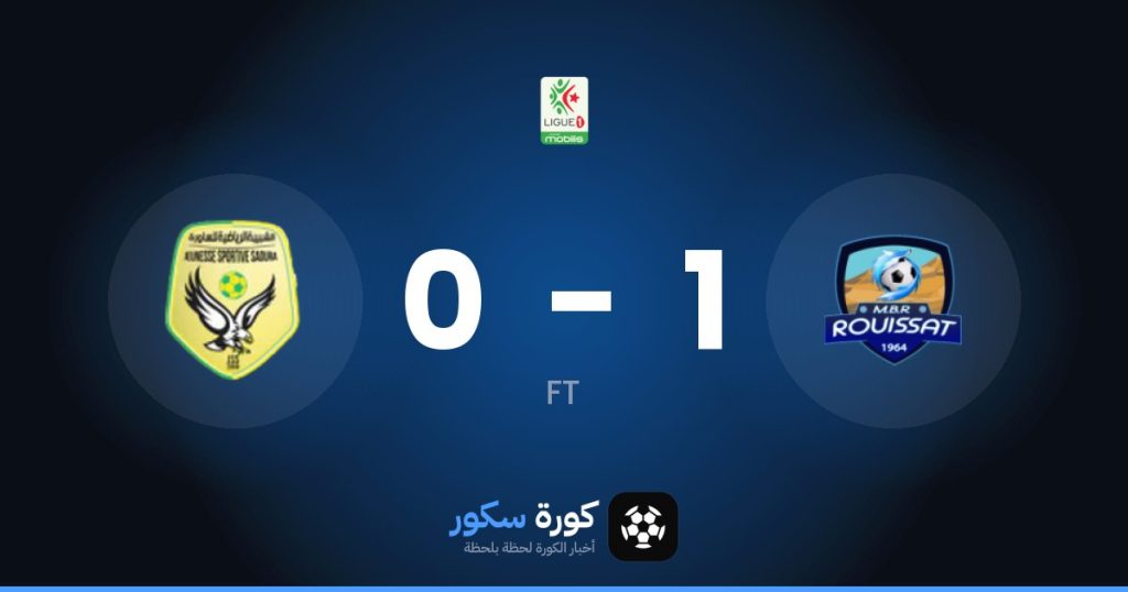 نتيجة مباراة مب رويسيت وشبيبة الساورة