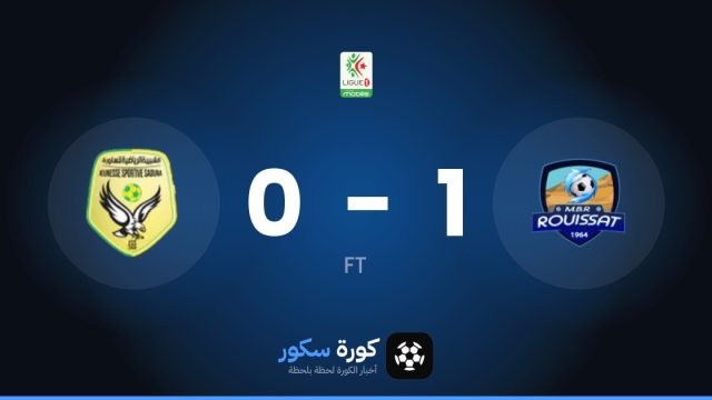 مب رويسيت يتغلب على شبيبة الساورة بنتيجة 1-0 في الجولة 6 من الدوري الجزائري