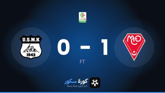 مولودية وهران يتغلب على خينتشيلا بنتيجة 1-0 في الجولة 6 من الدوري الجزائري